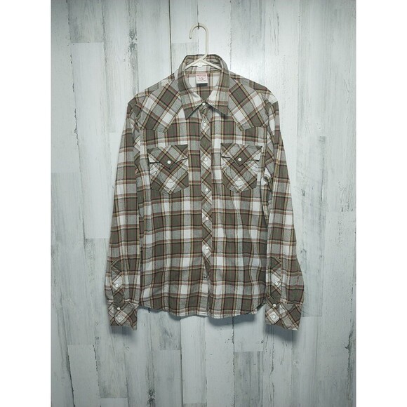 True Religion Other - True Religion Western Button Up Plaid Pearl Snap Shirt Long Sleeve XXL